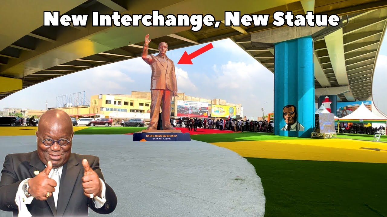 Beautifully Transformed Obetsebi Lamptey Interchange is Finally Commissioned by Prez Nana Akufo Addo
