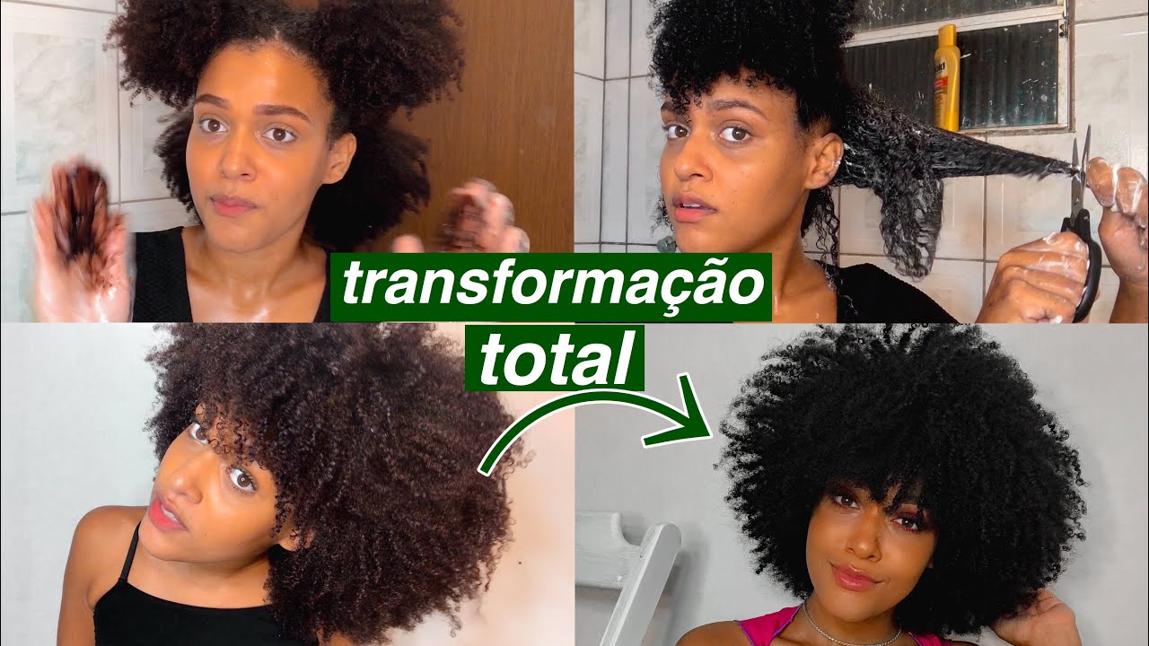 PINTEI MEU CABELO DE PRETO E CORTEI // transformação total