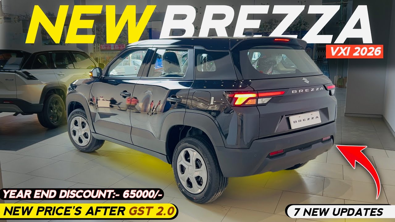 Maruti Suzuki Breeza Vxi Black 2026 New Updated Model GST Price Features Mileage All Details 