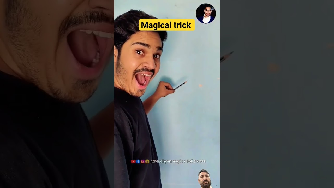 Pencil magic wall sticking #magic #wall #pencil #sticking