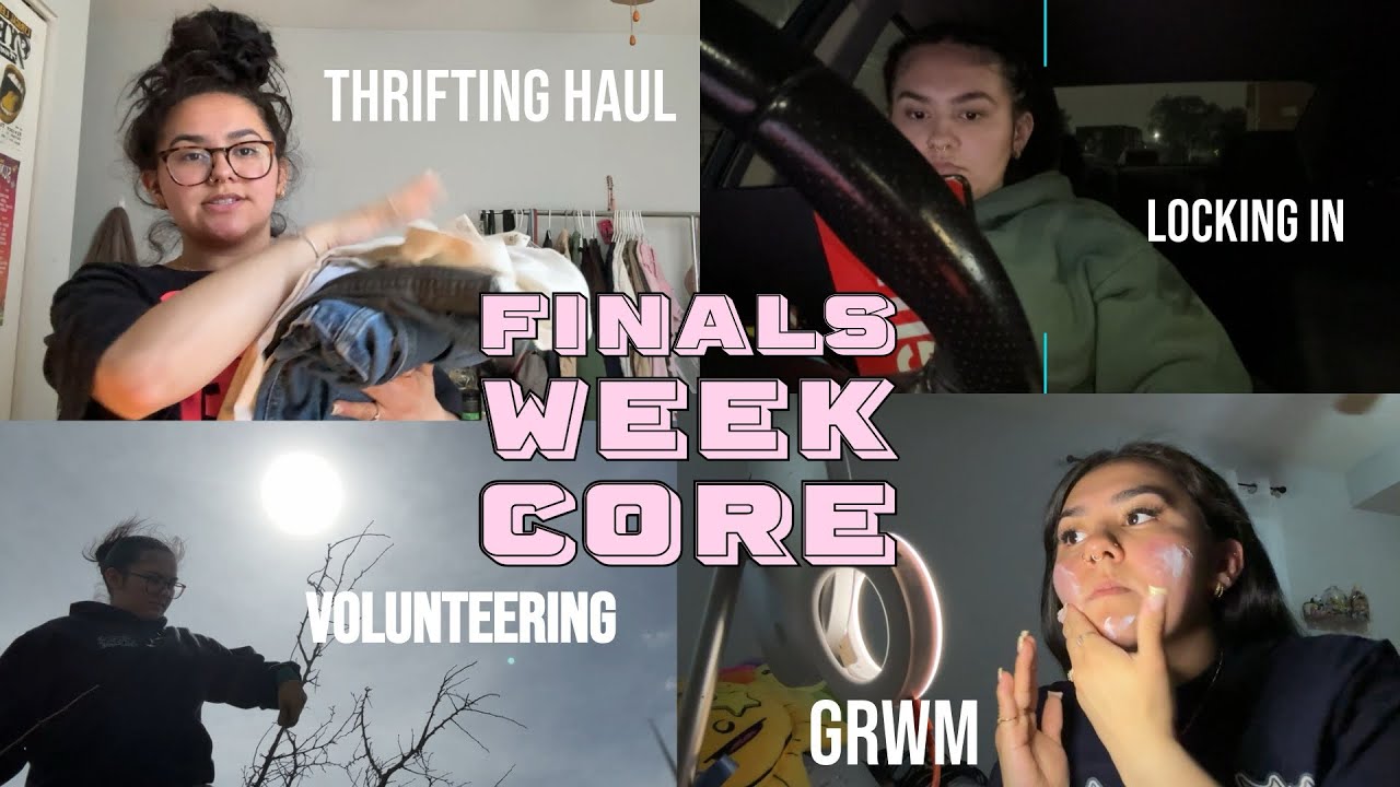 Finals Week Vlog 📚| GRWM + Thrifting + Graduation Party !