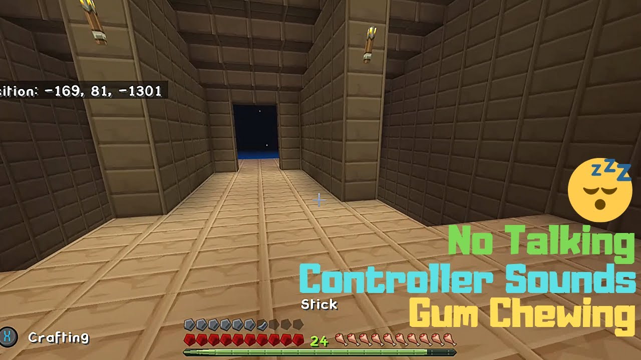 ASMR Gaming: Minecraft Survival | No Talking, Gum Chewing, Controller Sounds - Ep 44 Building Away!