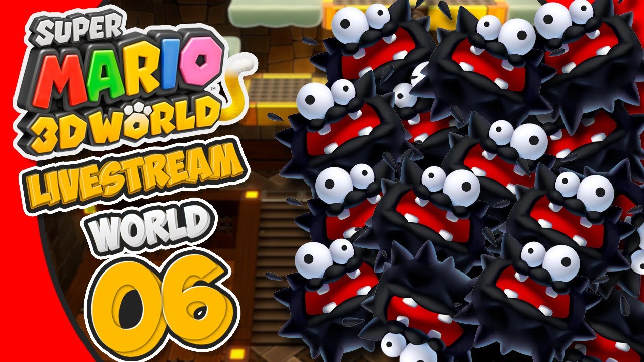 Super Mario 3D World 100% Live Stream - World 6 (Online 4-Players)