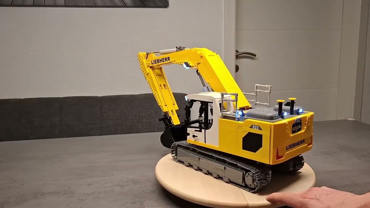 Lego ( Klemmbausteine) Liebherr 922 excavator Moc 