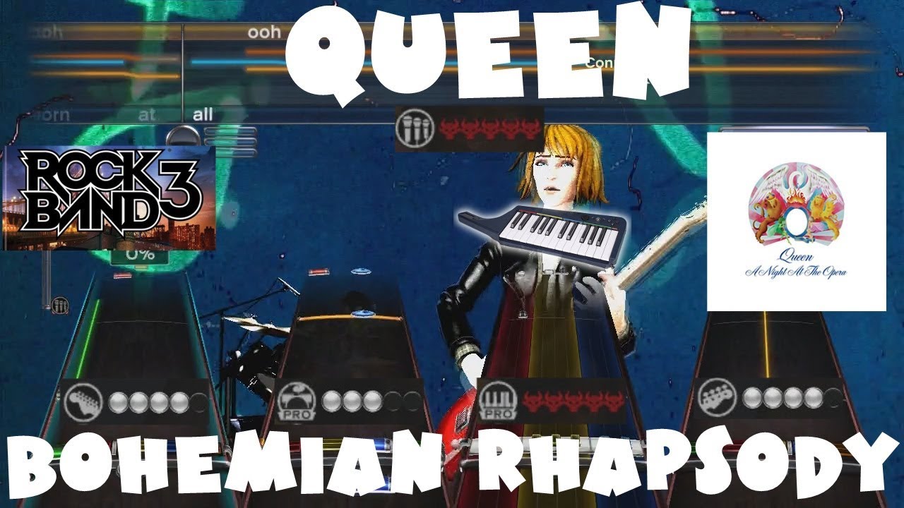 (+Keys) Queen - Bohemian Rhapsody - Rock Band 3 Expert Full Band