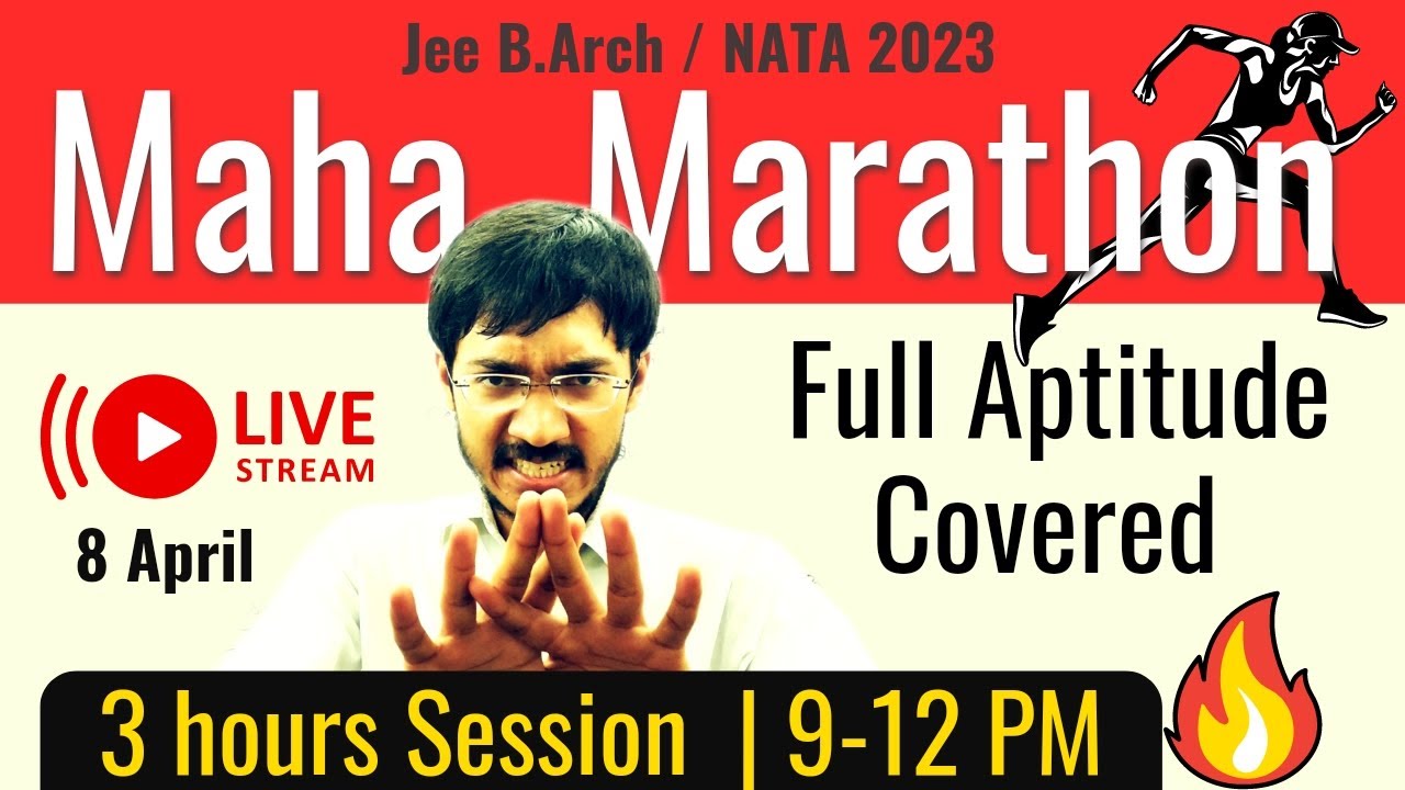 Aptitude Live🔥 Maha Marathon | JEE B.Arch / NATA 2023 | by sachin prajapat