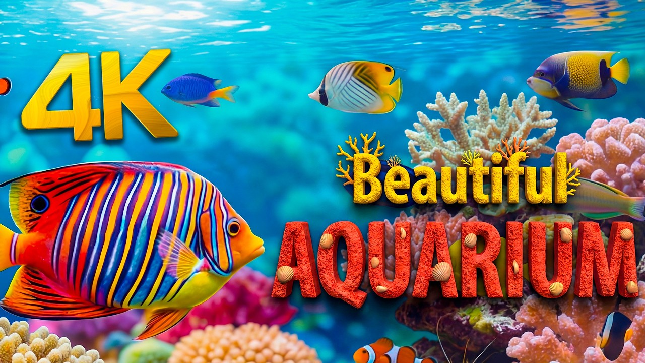 Заспокійливий звук води в акваріумі 🐠 Кораловий риф у 4K Ultra HD для зняття стресу 🌊