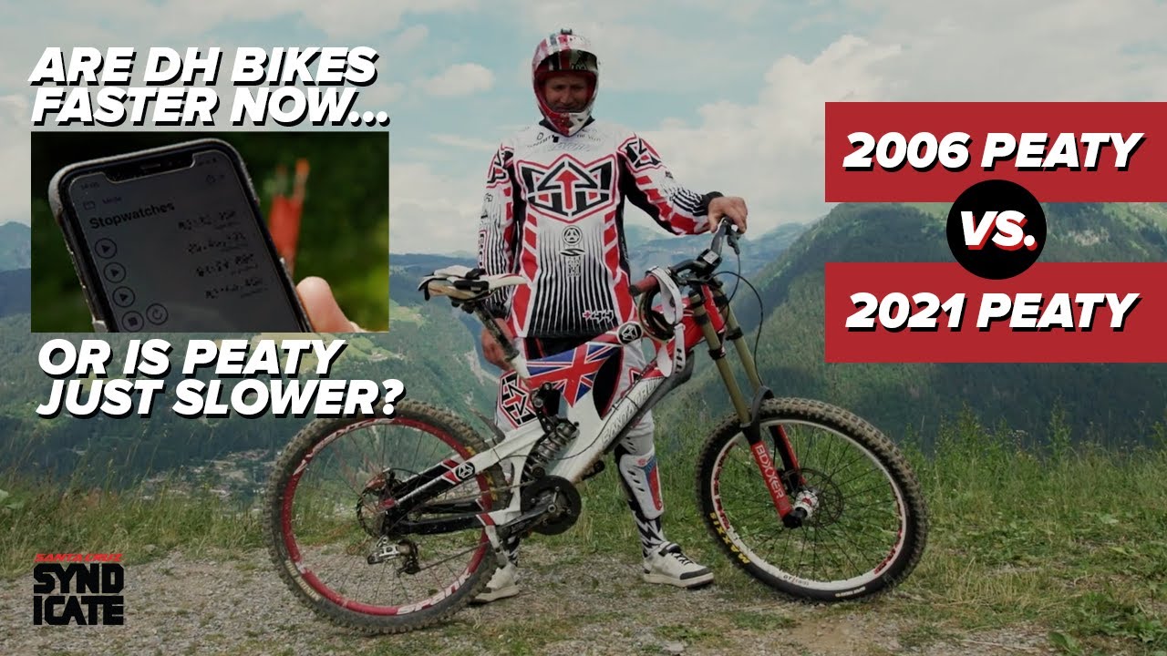 Are DH bikes faster today or is Peaty just slower? 2006 vs 2021 V10 race bike down Le Pleney.