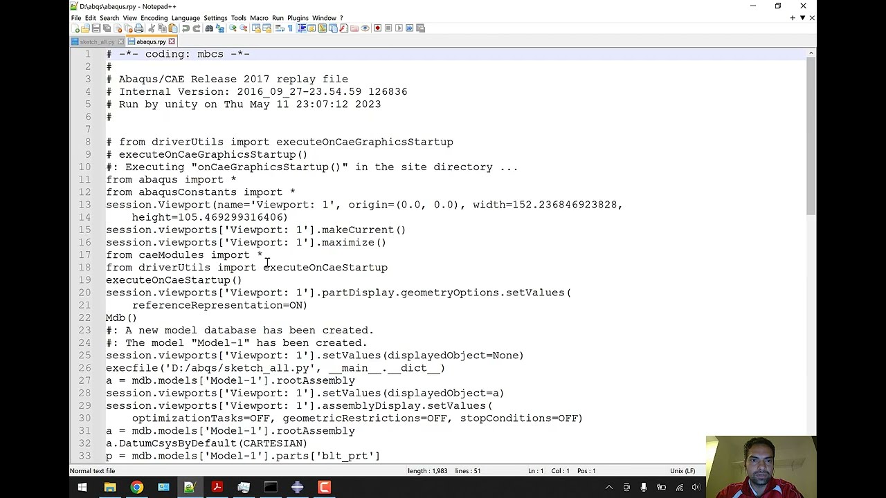 ABAQUS assembly from parts using Python scripting and Macro manager