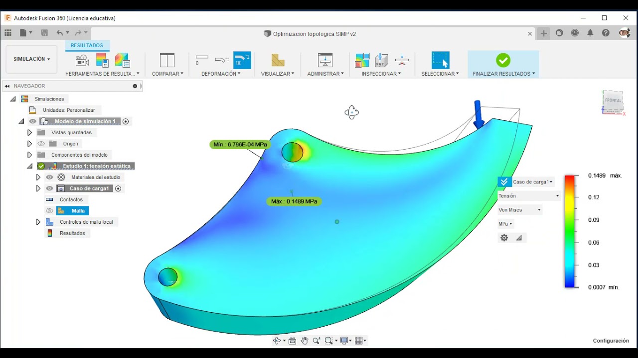 Optimización Topologica en fusion 360 - Topology optimization with Fusion 360