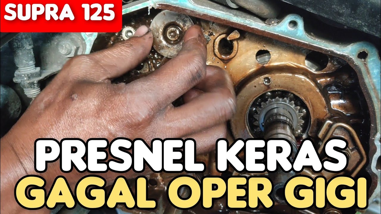 Atasi presneling Supra 125 keras, gak bisa oper gigi karena lama mangkrak/dongkrok