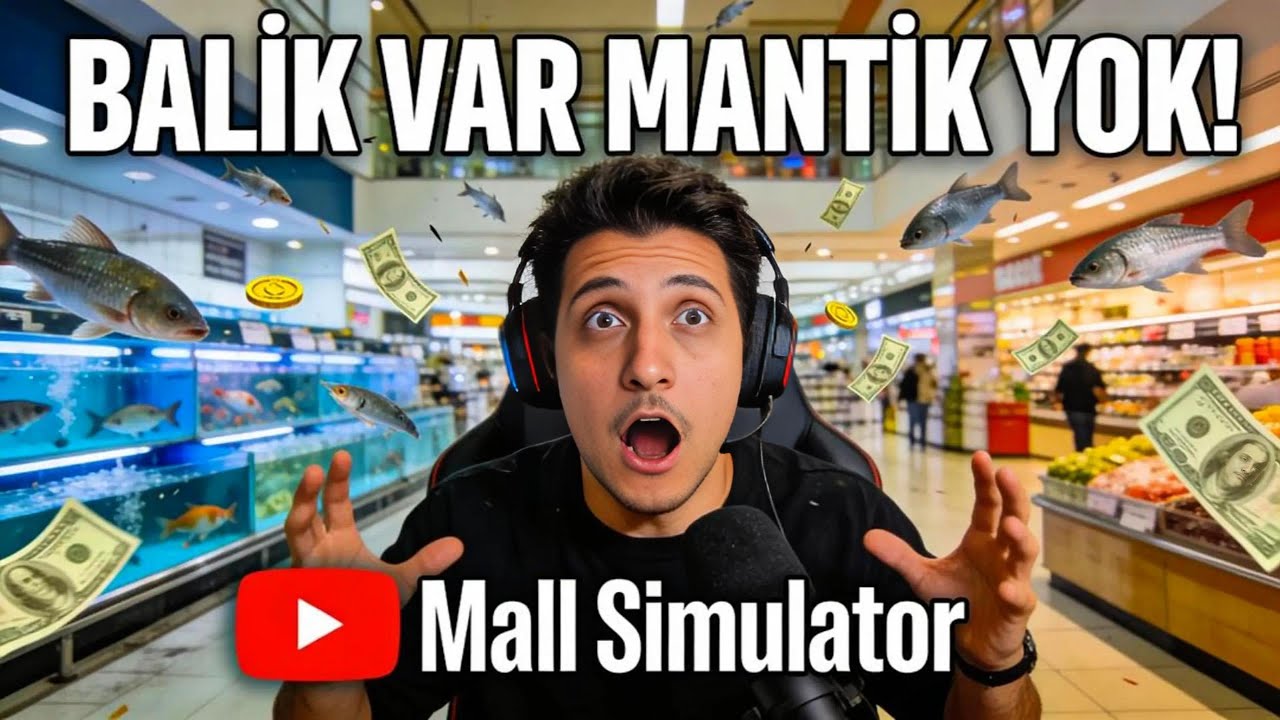 BALIK VAR MANTIK YOK! 🐟💸 AVM’ye Balıkçı Açtık Olan Oldu | Mall Simulator