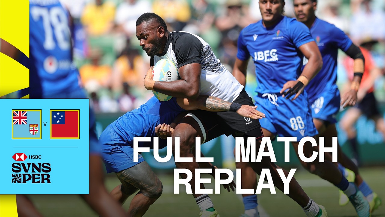 Pacific rivals COLLIDE in Perth! | Fiji v Samoa | Perth HSBC SVNS 2024 | Full Match Replay