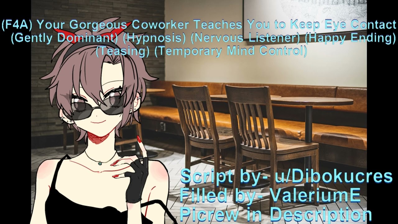 (F4A)Your Gorgeous Coworker Teaches You to Keep Eye Contact(Gently Dominant)(Hypnosis)(Teasing)