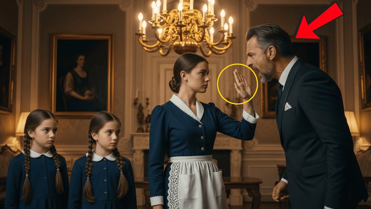 „Nie dotykajcie moich córek! — krzyknął milioner, ale nowa sprzątaczka odwróciła się i powiedziała…”