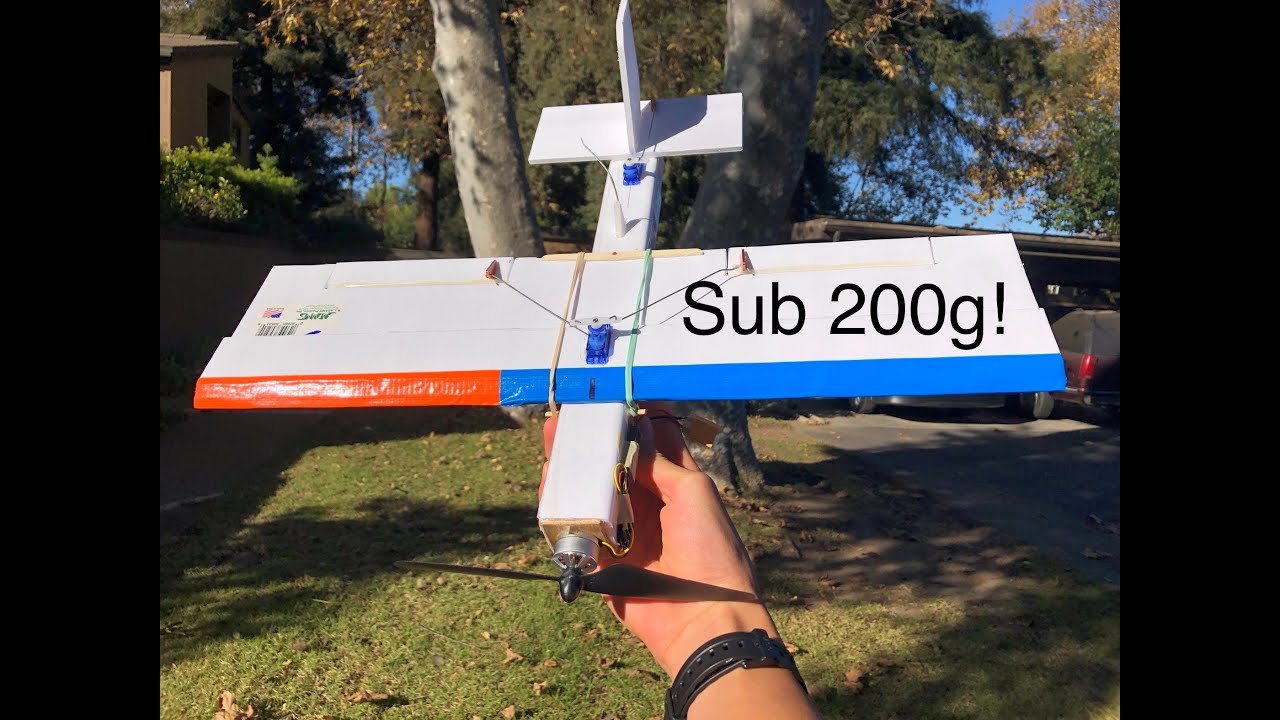 Sub 250g Tiny Micro Rc plane! Dollar Tree Foam Board Scratchbuild