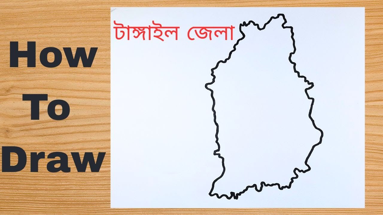 Drawing Tangail District Map - Bangladesh