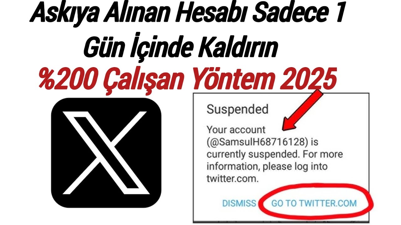 Askıya Alınan X Hesabı Nasıl Kurtarılır (Yeni İşlem 2025) | Yasaklanmış X Hesabı Nasıl Kaldırılır