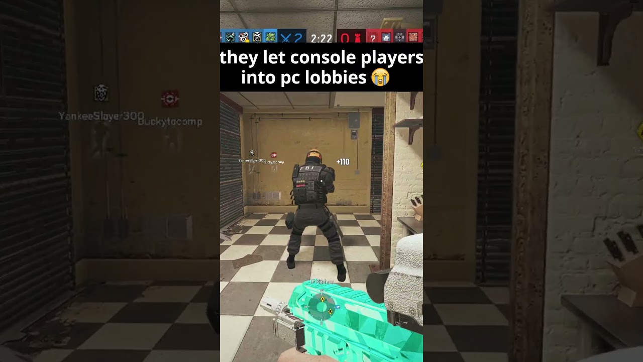 they let console players play in pc lobbys 😭 #r6 #rainbowsixsiege