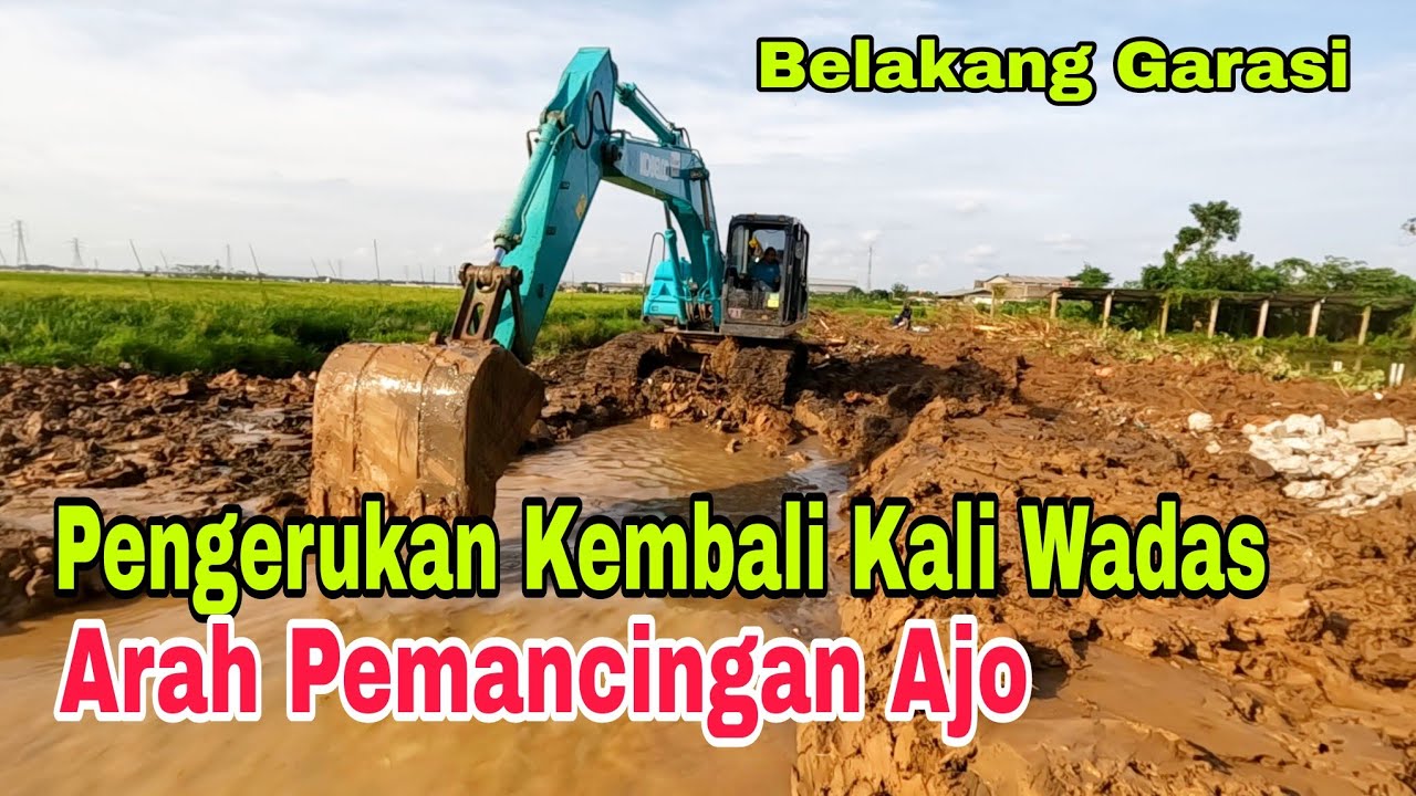 lanjut buka jalur kali wadas arah pemancingan ajo, belakang garasi trailler bus mobil besar