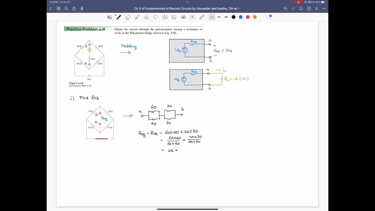 Practice Problem 4.18, Fundamentals of Electric Circuits, 7th ed, by Alexander, Sadiku