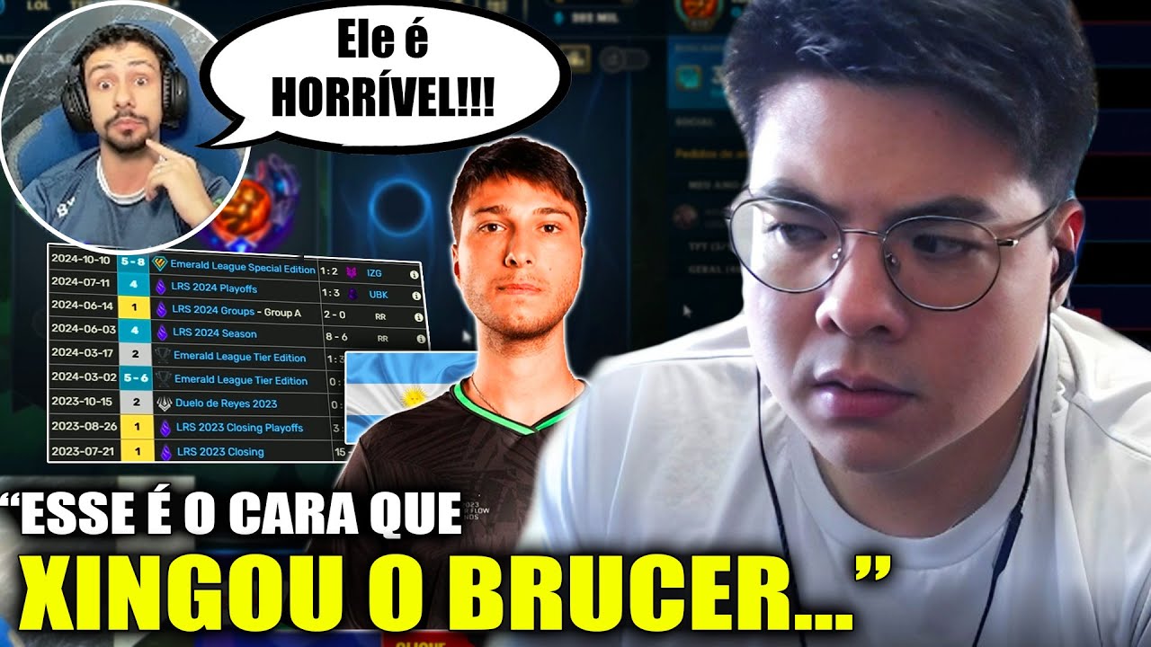 TRETA! Brucer &eacute; XINGADO por ARGENTINO na SoloQ e Red Peco se envolve em outra POL&Ecirc;MICA!