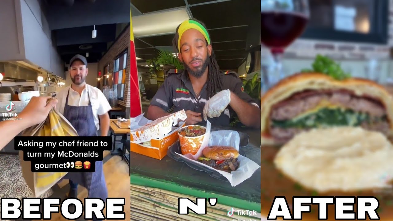 Asking my chef friend to turn my fast food gourmet tiktok compilation|| danny kim tiktok compilation
