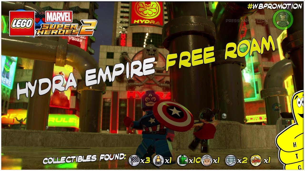 Lego Marvel Superheroes 2: Hydra Empire FREE ROAM (All Collectibles) - HTG