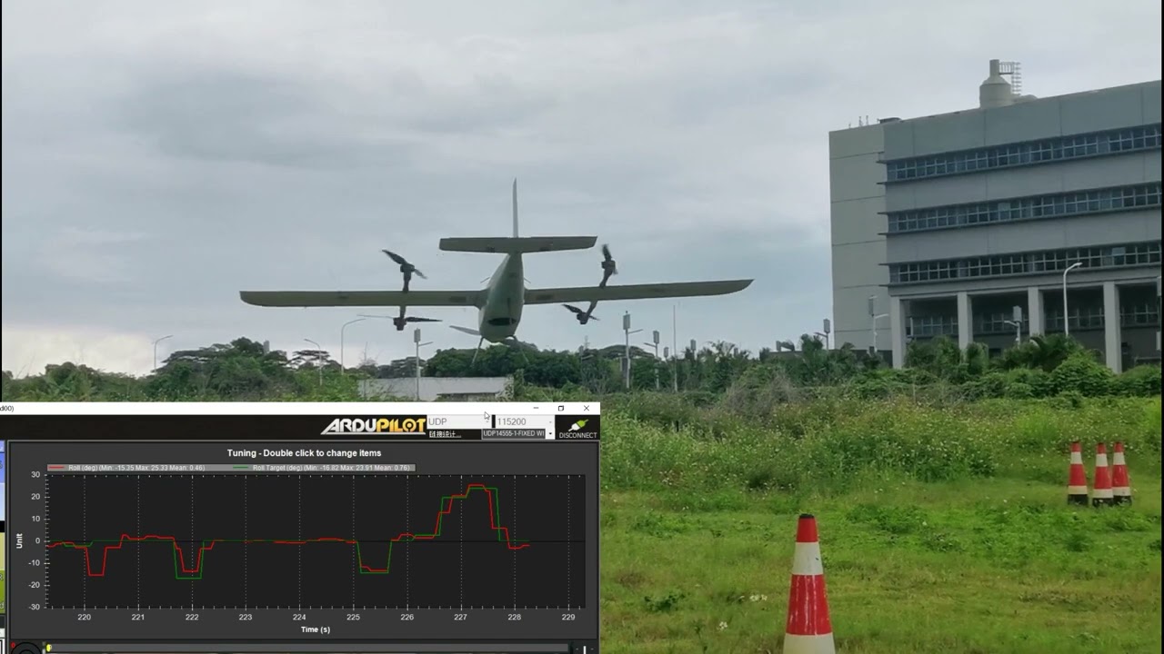 VTOL Quicktune on a 15kg quadplane