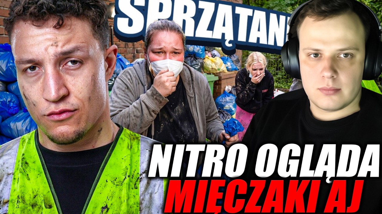 NITRO OGLĄDA MIĘCZAKI AJ - KARA ZA NIESORTOWANIE ŚMIECI