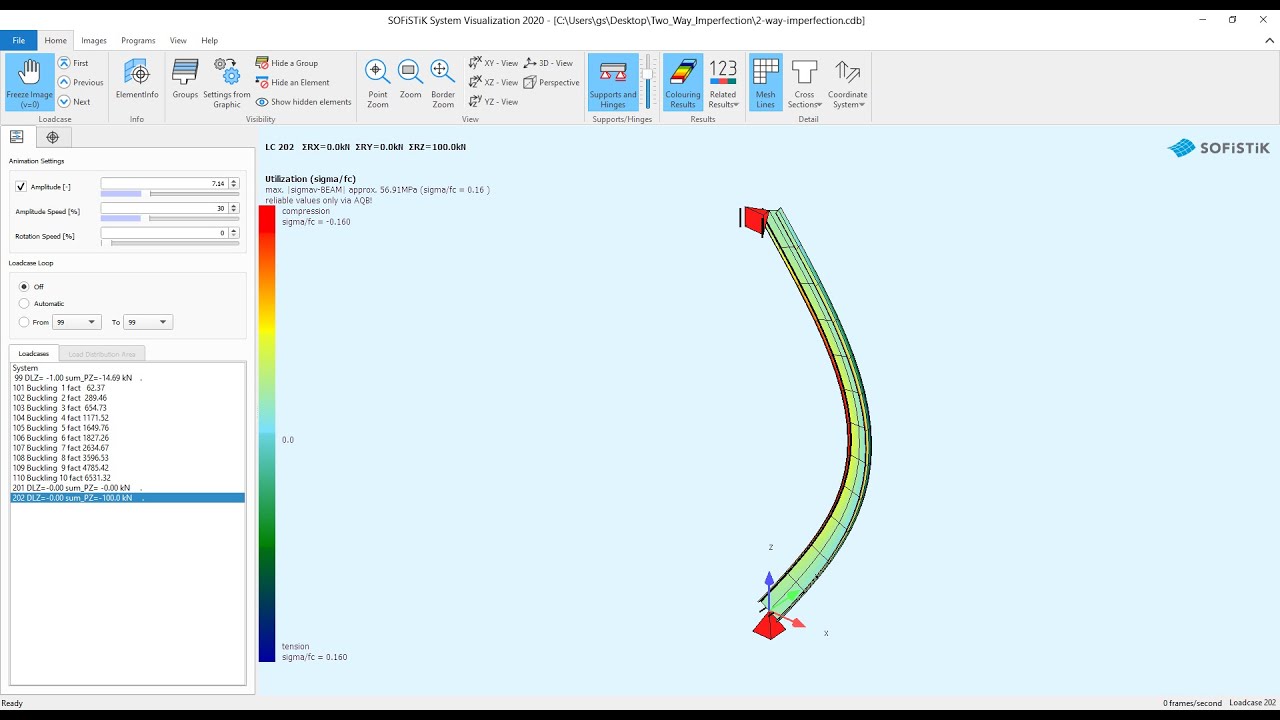 Bi-directional Imperfection for third order anylisys in SOFiSTiK #SOFiSTiK #SOFiSTiKTutorial