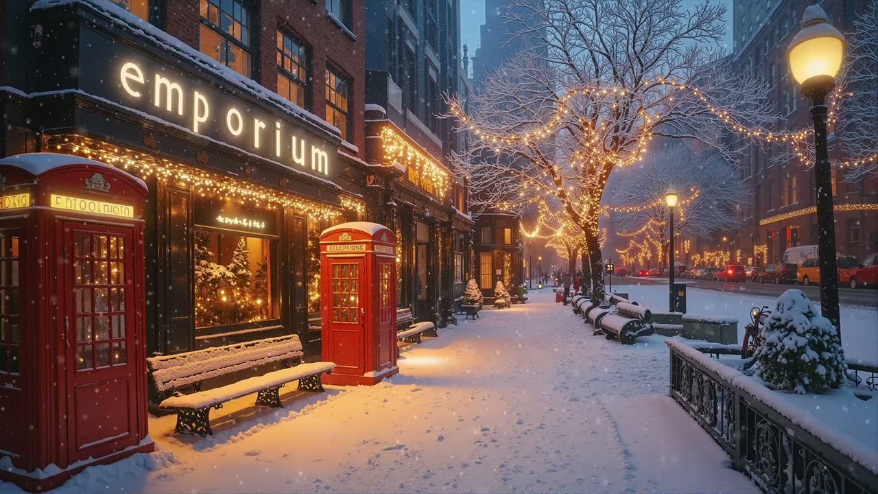 Urban Silence & Coffee Jazz ❄️ Slow Winter Street Music for Focus & Calm