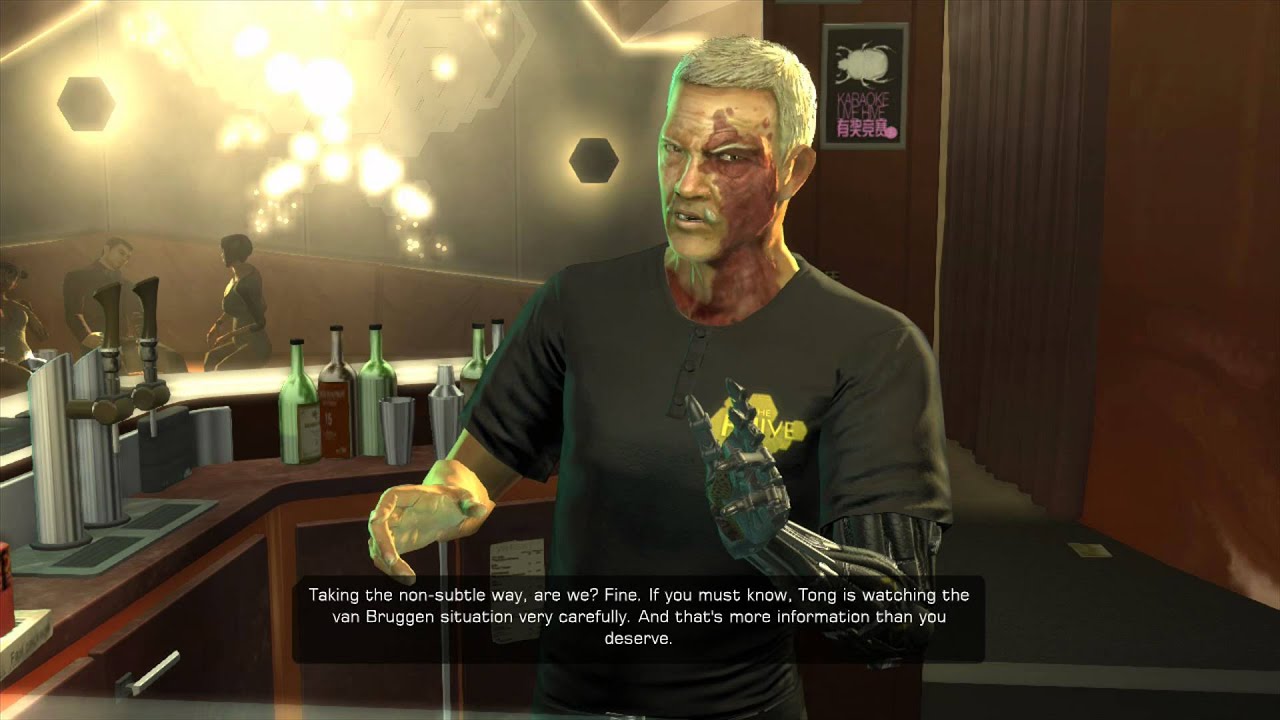 Deus Ex: Human Revolution DC - Hunting The Hacker: Tong Si Hung Bar Sequence 