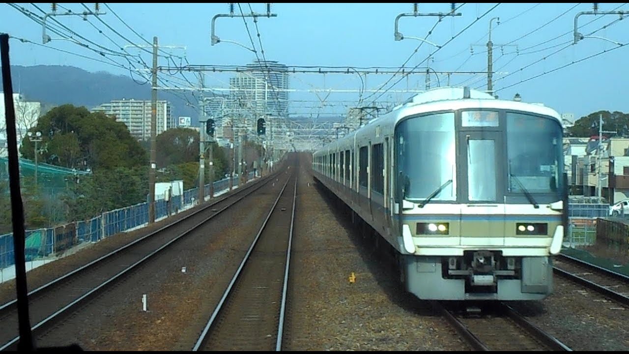 前方展望 2019.03.02 JR京都線 摂津富田駅～高槻駅間 321系D32編成7両編成 170B普通京都行き JR西日本 ＪＲ ＪＲ西日本