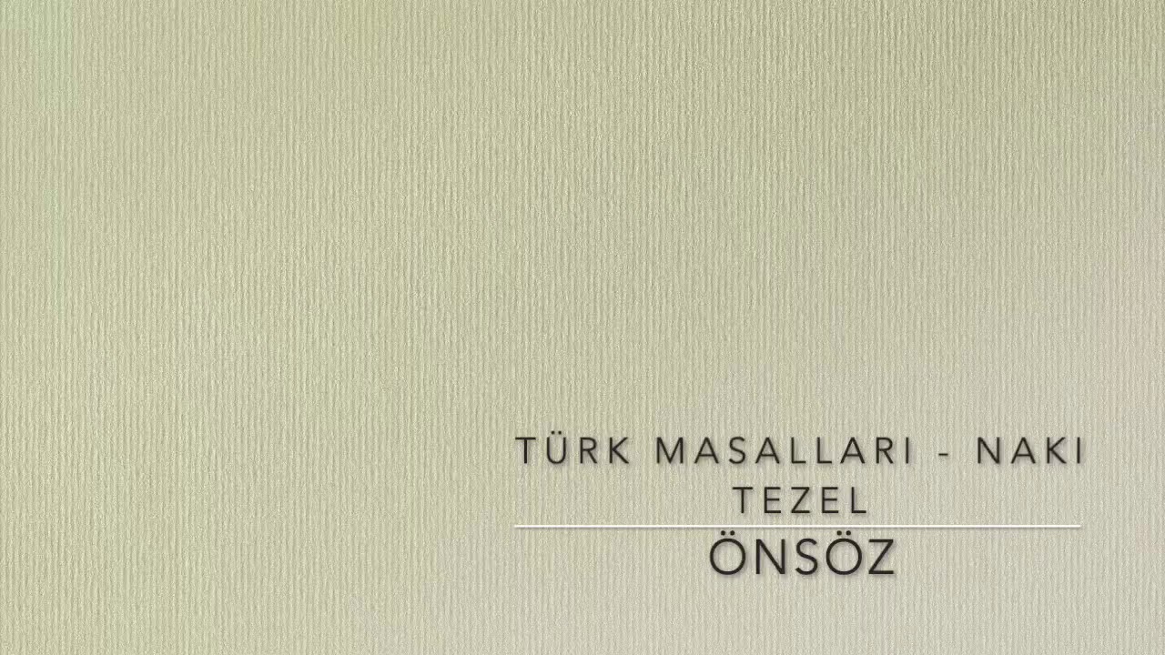 Türk Masalları: Önsöz