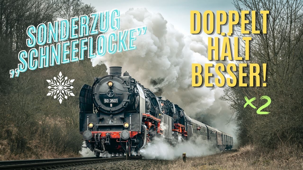 Dampflok-Duett im Thüringer Wald! - Die Rückkehr von Sonderzug ,,Schneeflocke