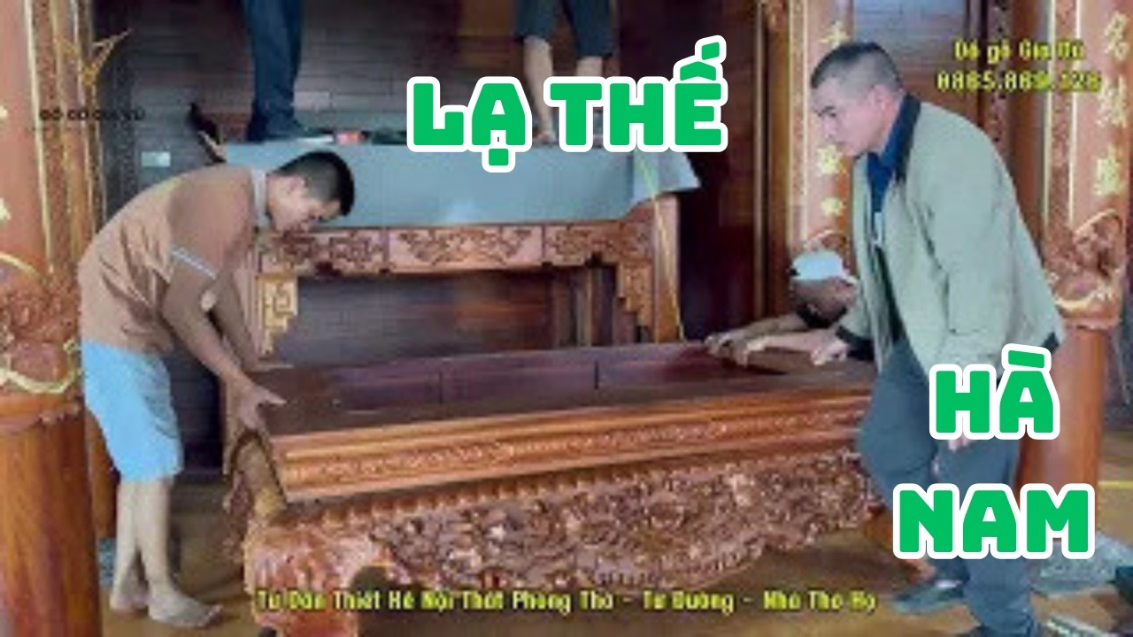 Bàn Giao Lắp Đặt Bàn Thờ Gia Tiên Mộng Thắt Không Sử Dụng Đinh Vít
