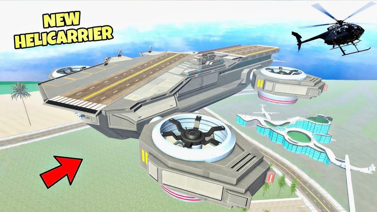 NEW POLICE HELICOPTER AND HELICARRIER UPDATE IN INDIAN BIKES DRIVING 3D
