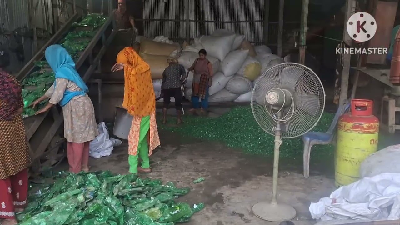 Pet bottle crushing plastic recycling factory 