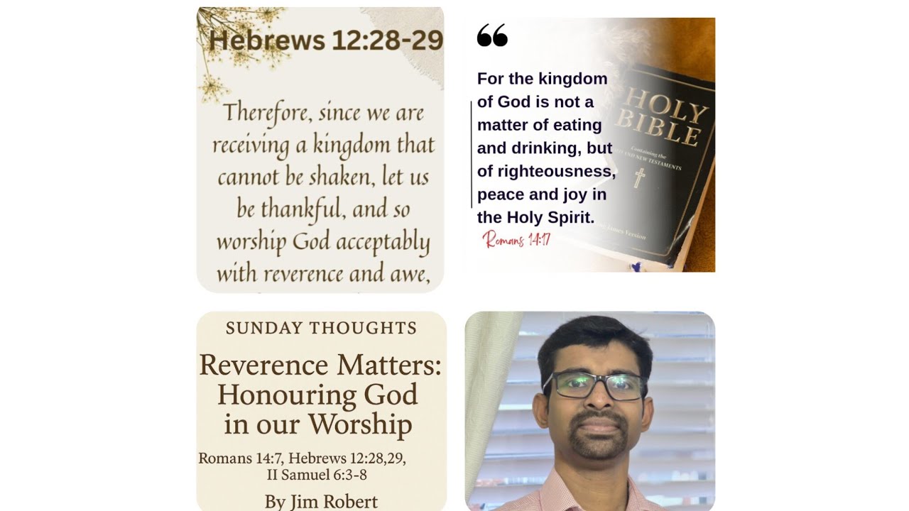 True worship is more than excitement and celebration. Romans 14:7, Hebrews 12:28&29, II Samuel 6:3-8