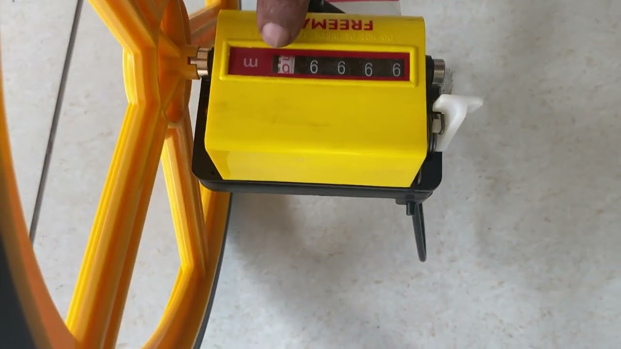 how to fit and use measuring wheel for road in meters with stand setting using by abron exports