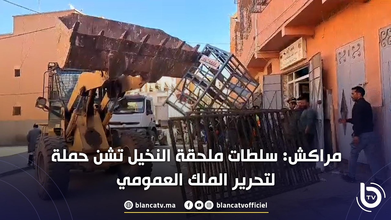 مراكش: سلطات ملحقة النخيل تشن حملة لتحرير الملك العمومي