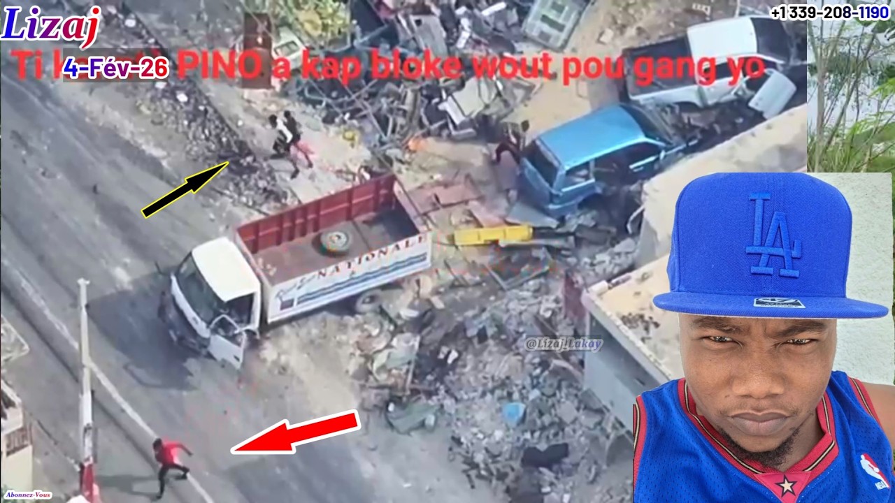 Pandan Nèg Zo yo ap Bloke Lari a, Drone nan tonbe, Sak Kouri Kraze Rak. Deblozay KPT Montana