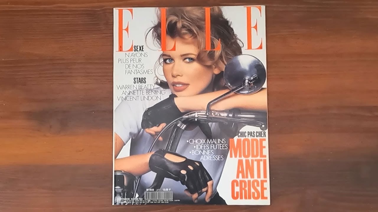 1992 March 16 ASMR Magazine Flip Through: French Elle w Claudia Schiffer, Kristen McMenamy
