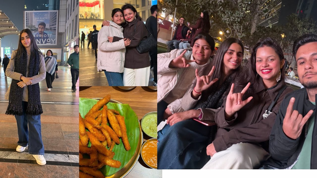 Enjoy with sister in DLF mall Gurgaon vlog 