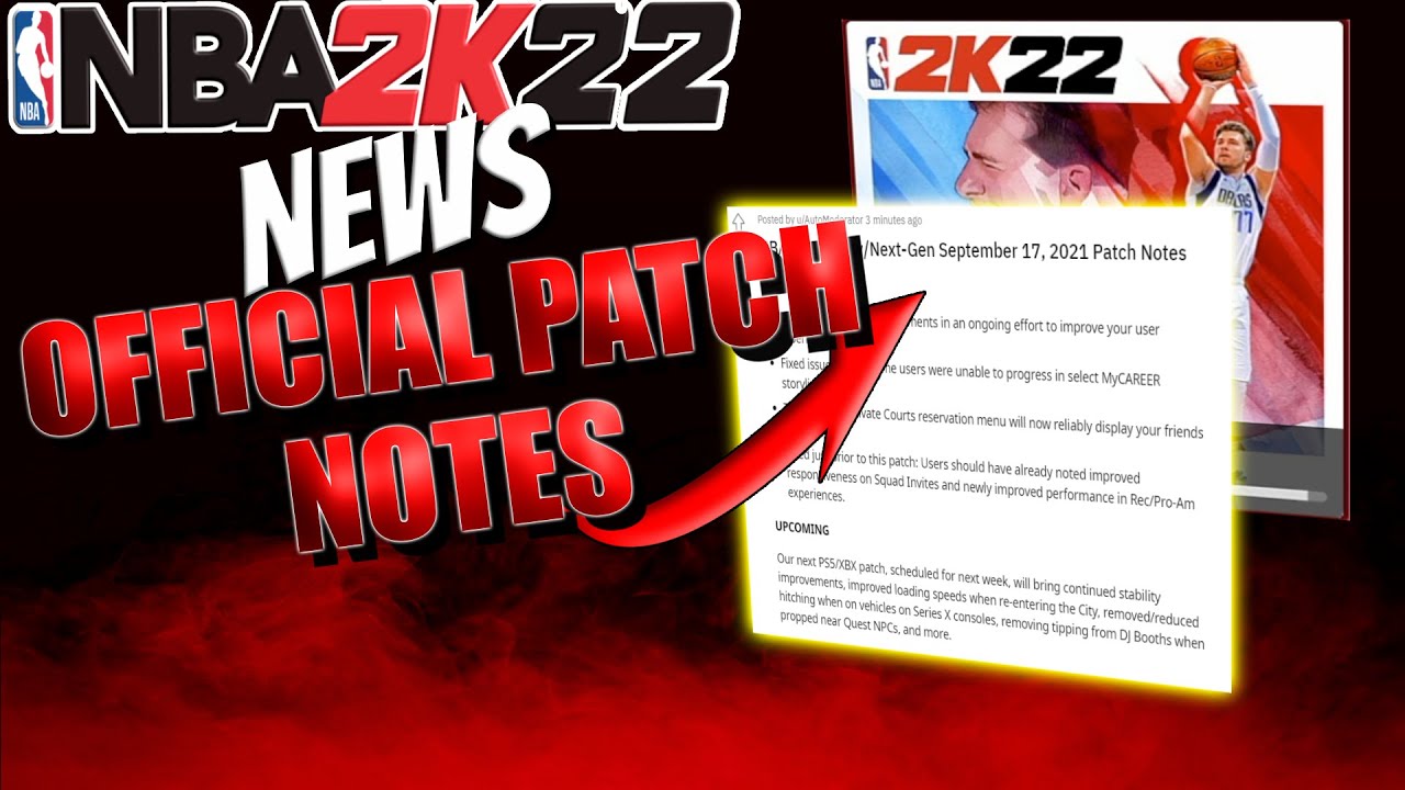 NBA 2K22 NEWS - PATCH 1.04 OFFICIAL PATCH NOTES!
