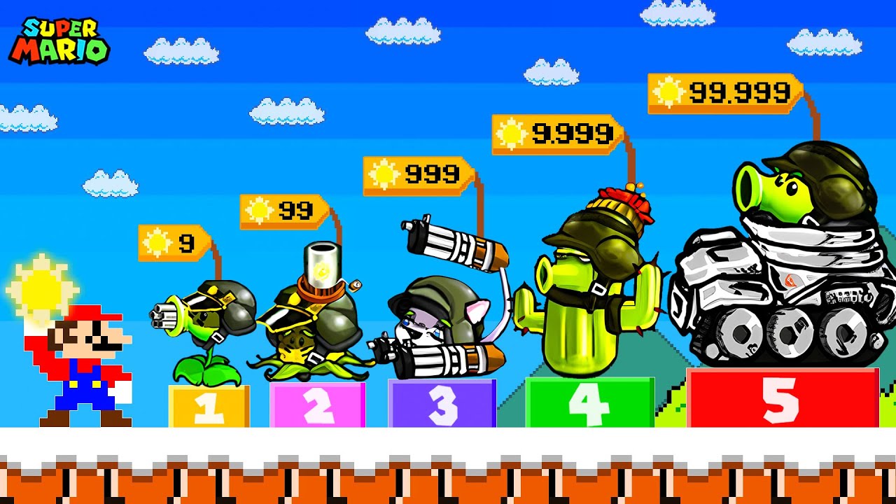 SUPER MARIO But it's Plants Vs, Zombies: Mario Can Buy ALL PvZ Fusion Plants | PVZ Animation