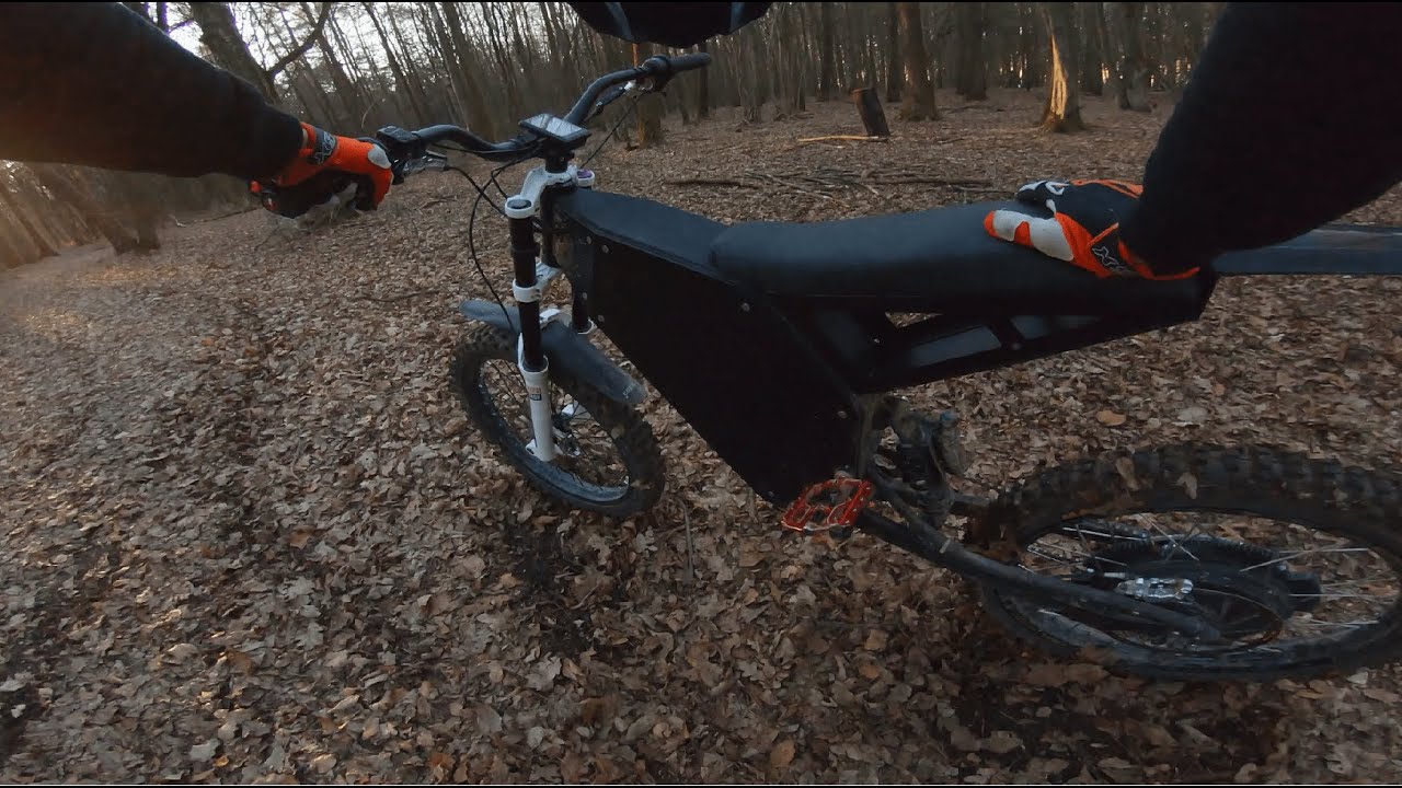 Almost crashed | Drifting through the forest | 12kW EBike [4k]