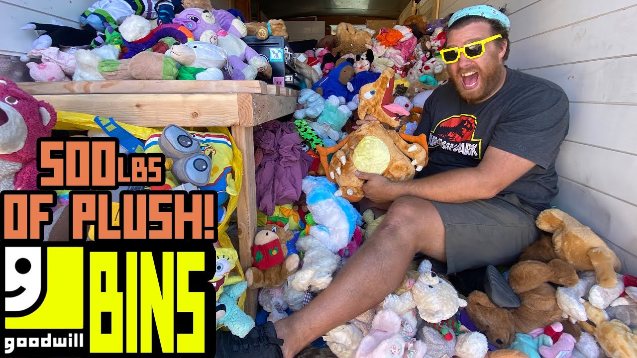 2000 LBS of Plush for $100!  GOODWILL BINS!