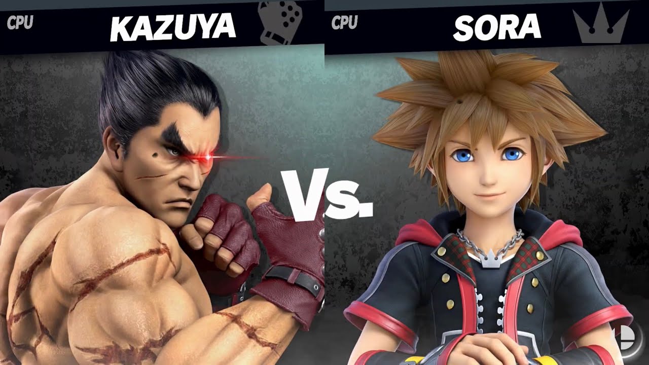 Super Smash Bros. Ultimate - Kazuya (red) vs sora (KH3) Stamina Battle